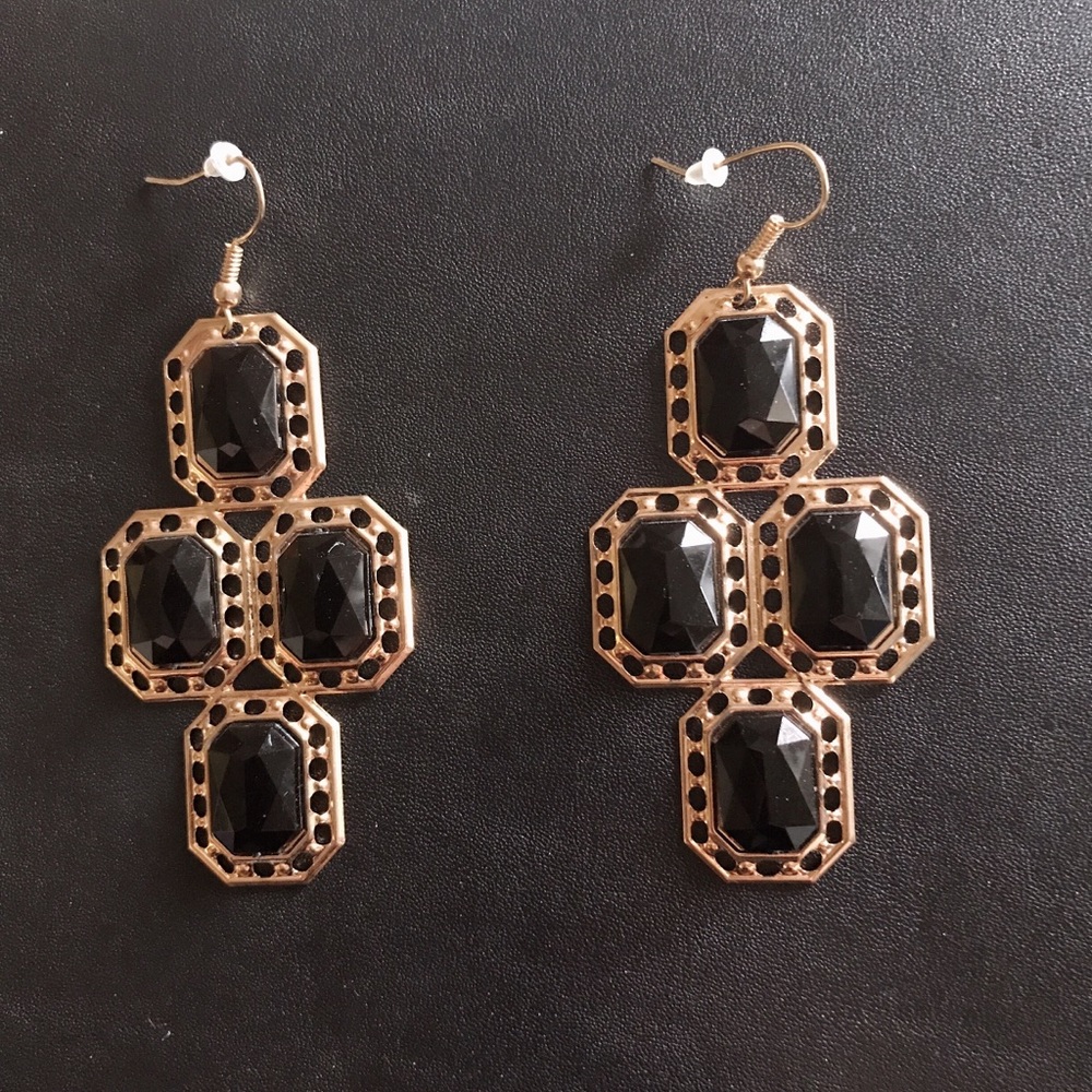 Black drop earrings